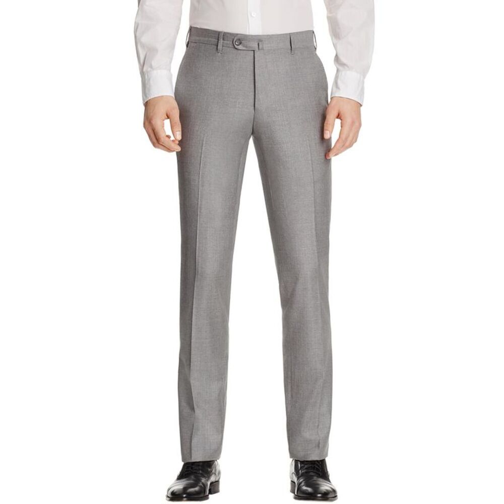 Valentini Mens Slim Fit Super 130's Wool Trousers 38 Grey Pants - NWT $295